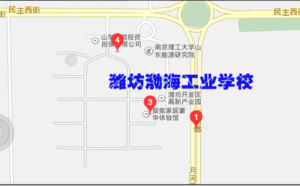 潍坊渤海数控机床培训学校乘车路线图