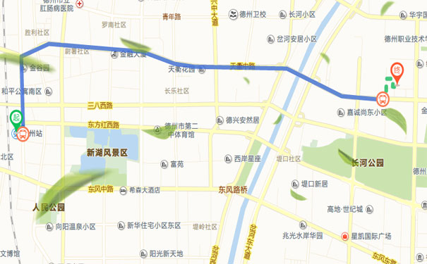 德州晨曦计算机培训学校乘车路线图